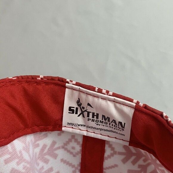 Sixth Man Promotions Mens Red Baseball Hat MLB - Picture 4 of 4